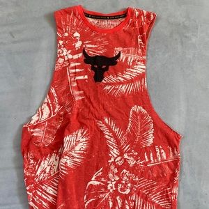 Project Rock tank, Red Floral, Size L